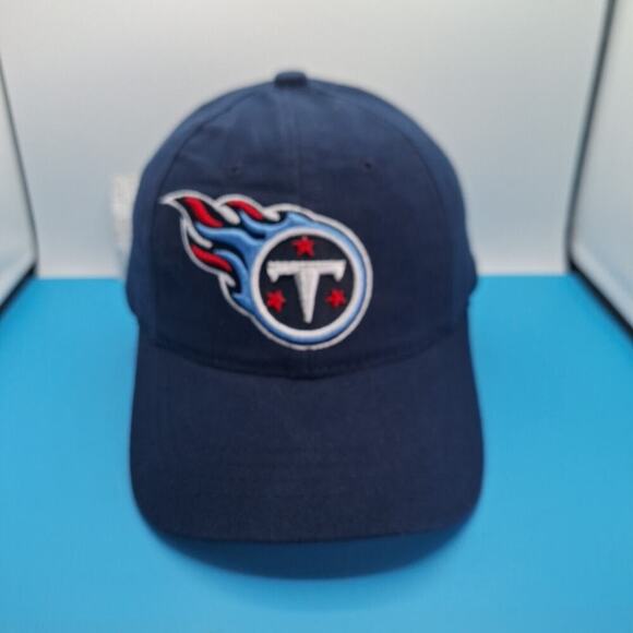 Logo Athletic Tennessee Titans Hat Cap Strapback Navy 100% Cotton NFL - Picture 1 of 8